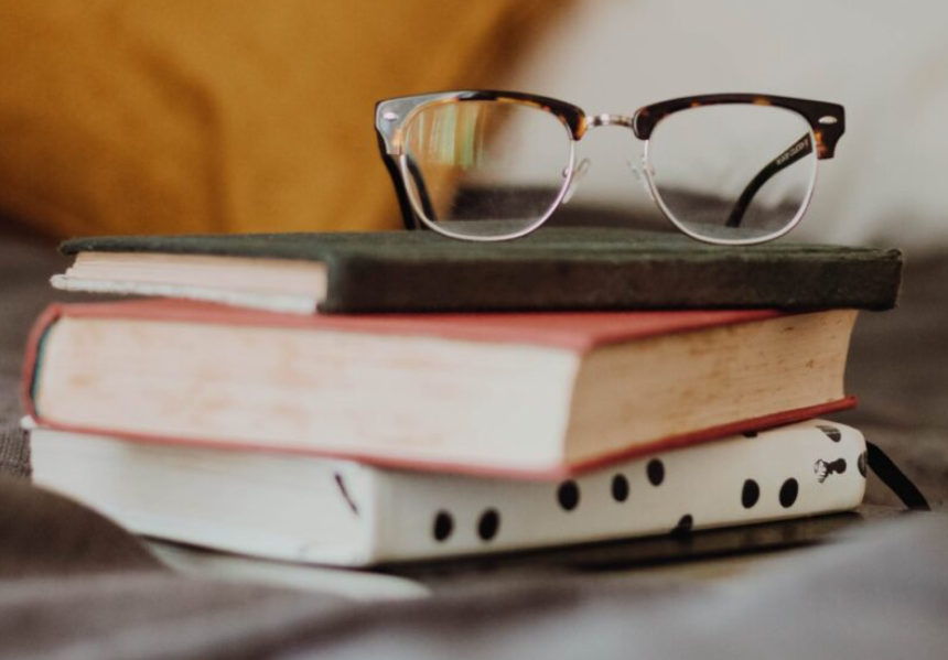 Stack of personal finance books